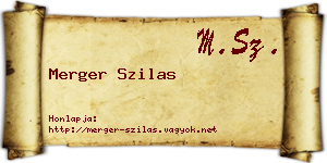 Merger Szilas névjegykártya